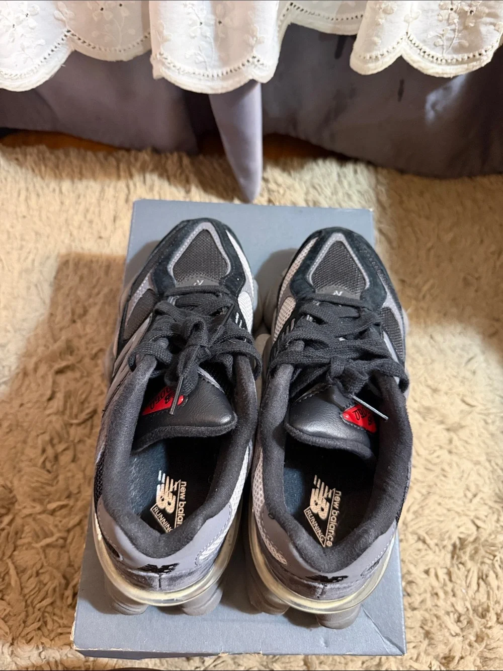 New Balance Dark Gray Shoe Box with Silver Logo